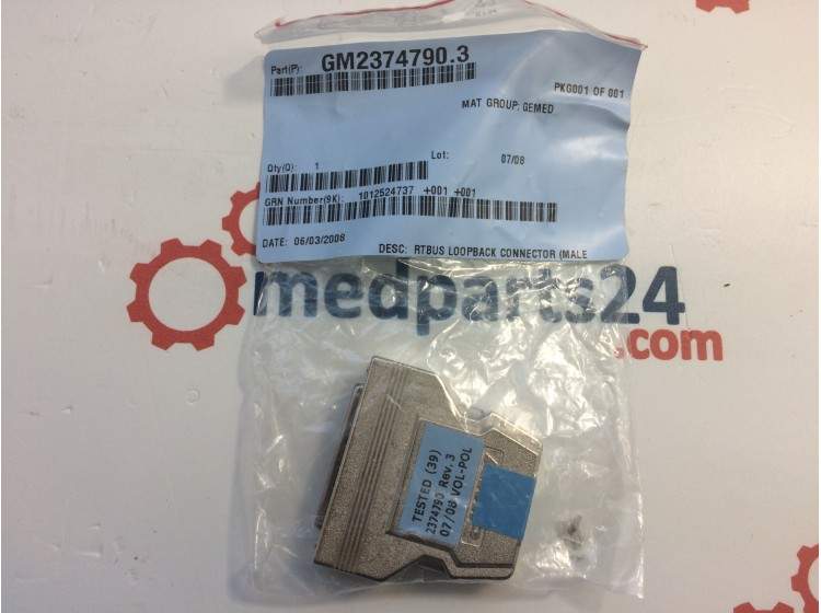 GE Innova RTBUS LOOPBACK CONNECTOR (MALE) Cath Lab P/N 274790 / GM2374790.3